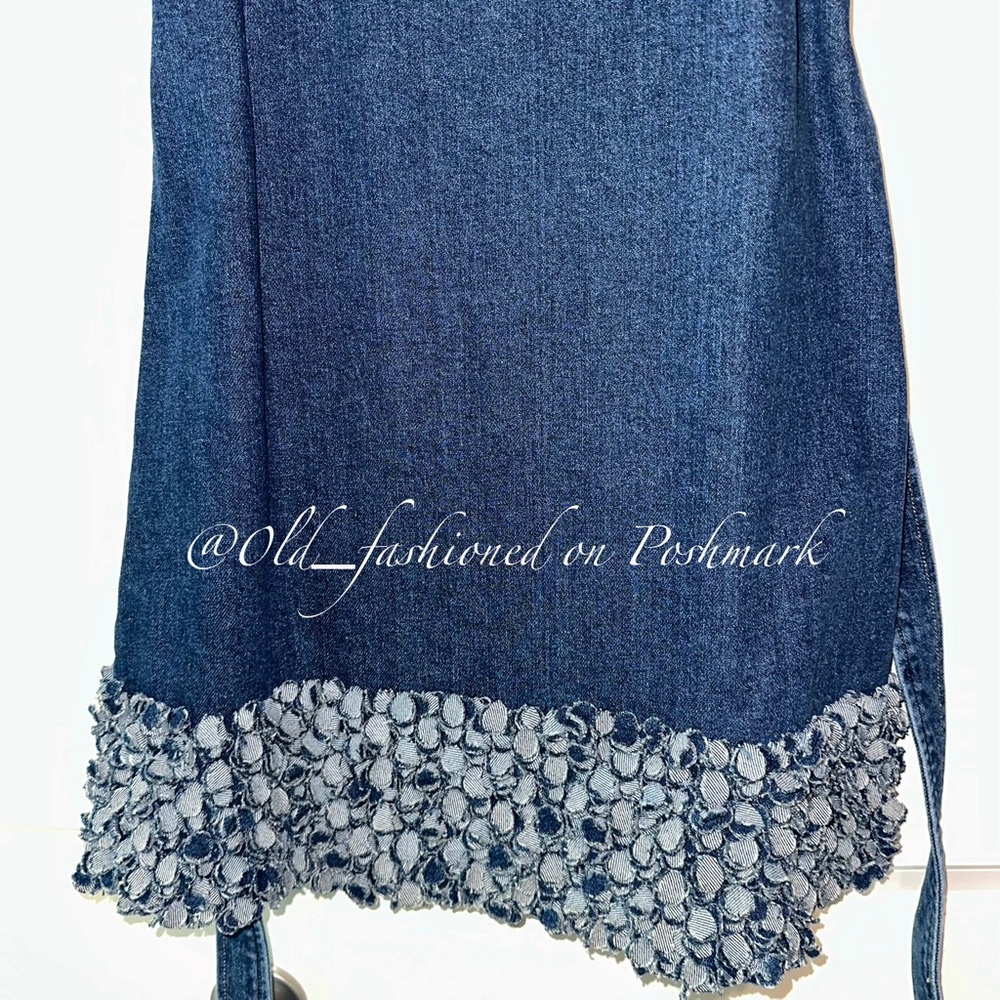 CINQ A SEPT Mindie Denim Petal Mini Dress - Picture 7 of 11